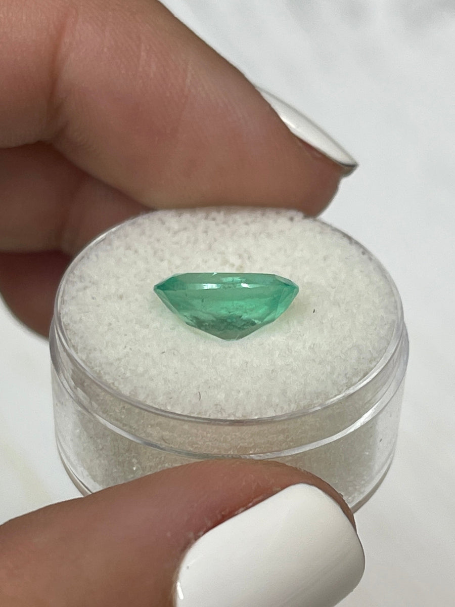 3.03 Carat Colombian Emerald with Oval Cut - Delicate Green