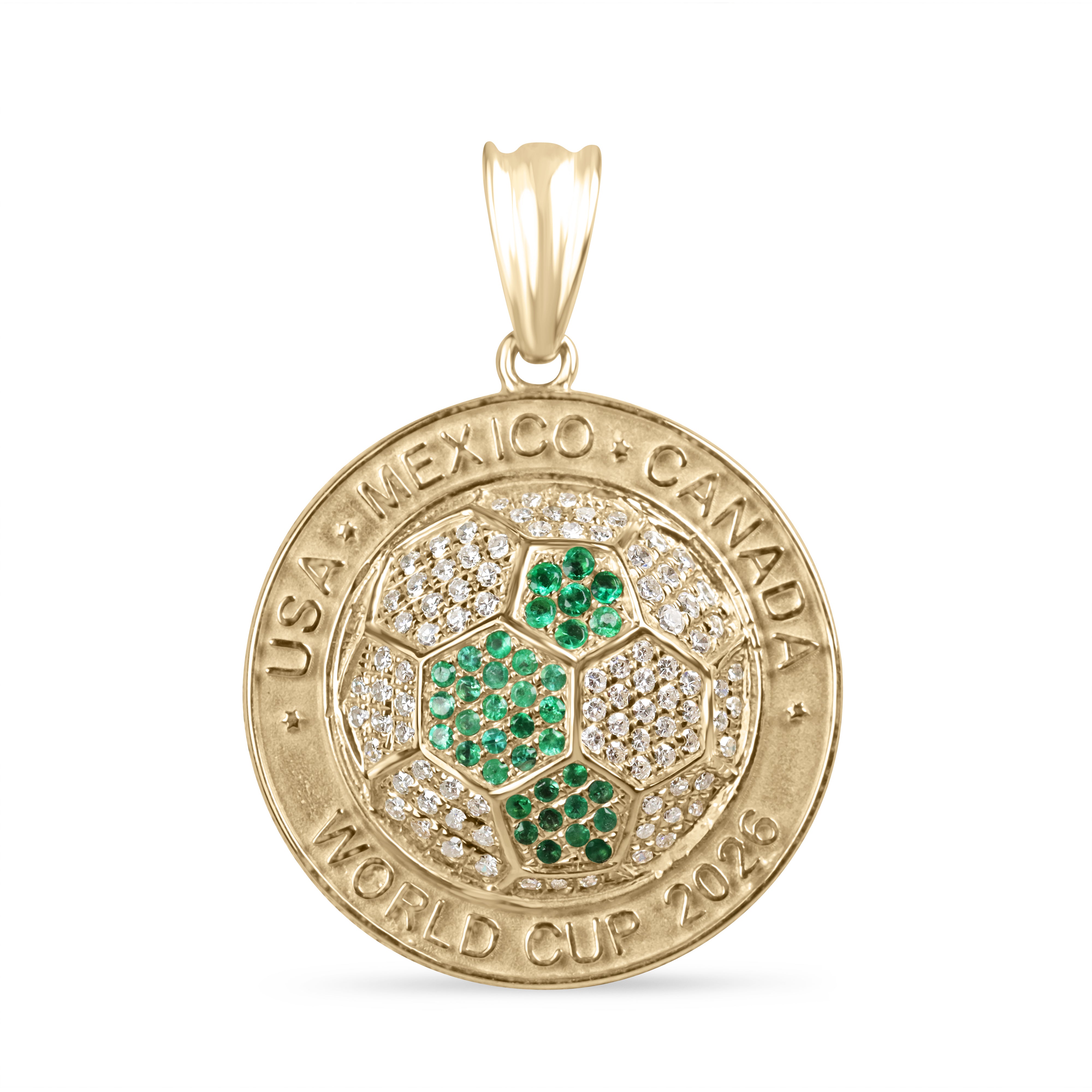 FIFA World Cup 2026 Soccer Ball Pendant in 14K Yellow Gold with