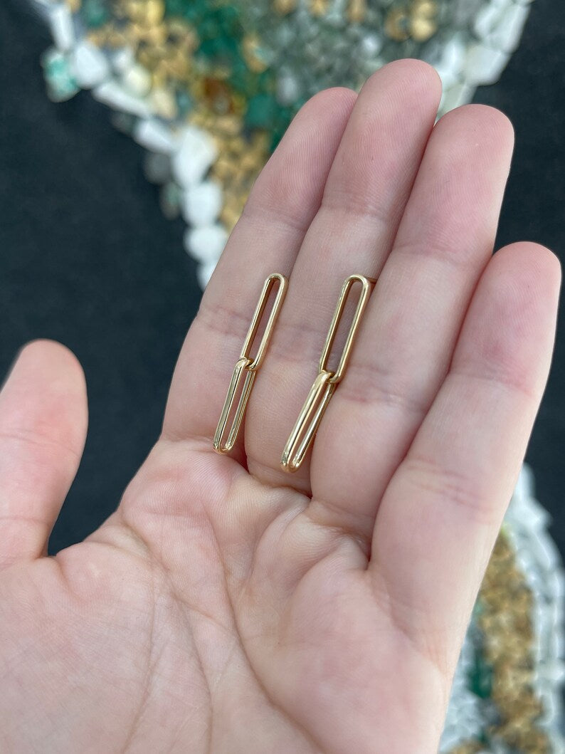 4.0 Grams Rose Gold Dangle Ladies Earrings