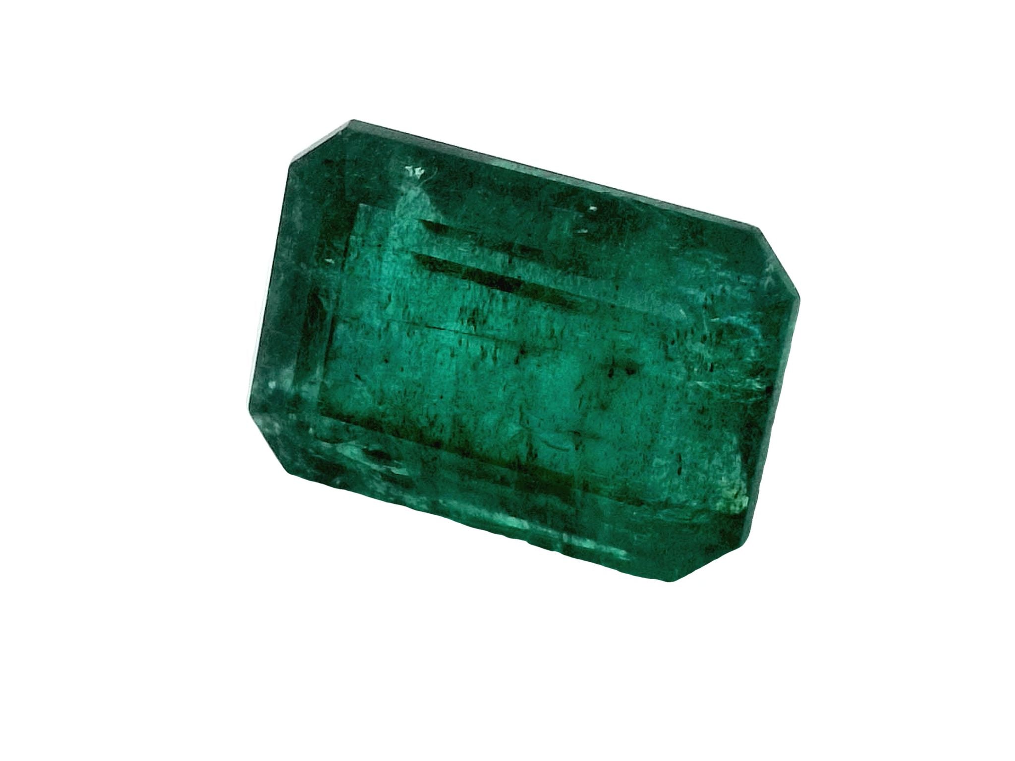 10.99 Carat 15x11 Elongated Deep Green Natural Loose Zambian- Emerald Cut - JR Colombian Emeralds