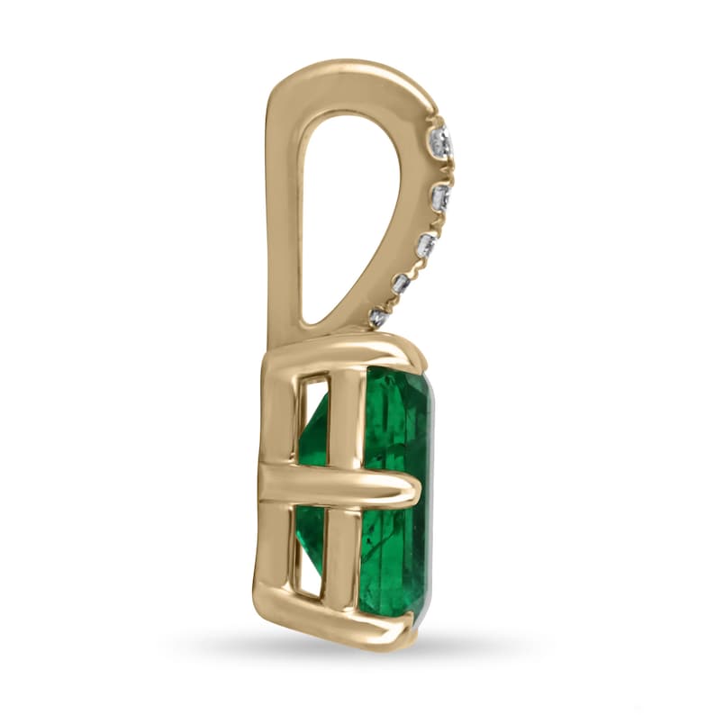 3.0tcw 18K Gold Fine Quality Emerald Necklace