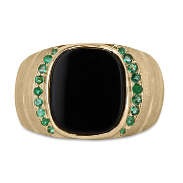Emerald Signet Pointer Finger Ring