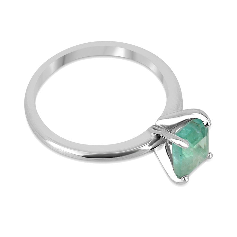 1.45ct 4 Prong Emerald Minimalist Ring