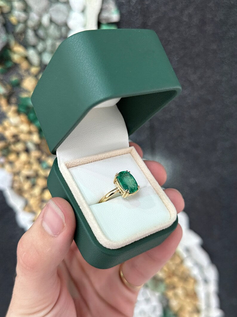 Emerald Solitaire Right Hand Ring