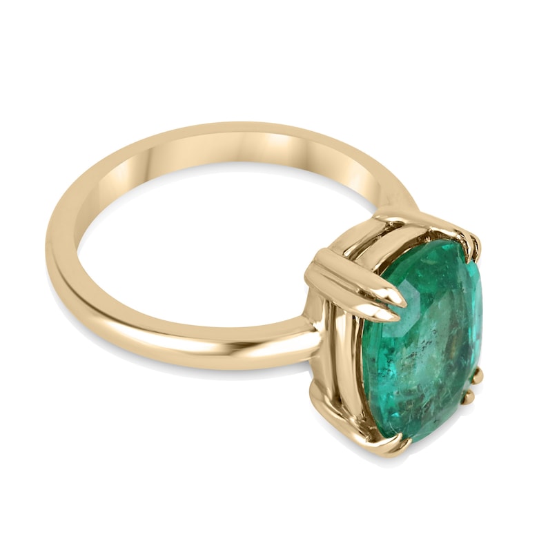 Emerald Solitaire Right Hand Ring