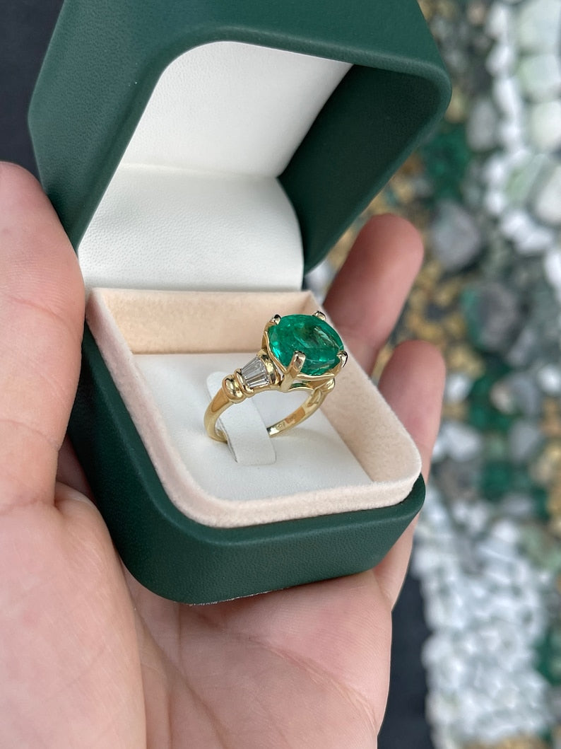 Tapered Emerald Ring in Sterling Silver - Emerald Ring, Emerald Band, Sterling Silver Emerald Wedding Ring, Sterling 2024 Silver Emerald Ring