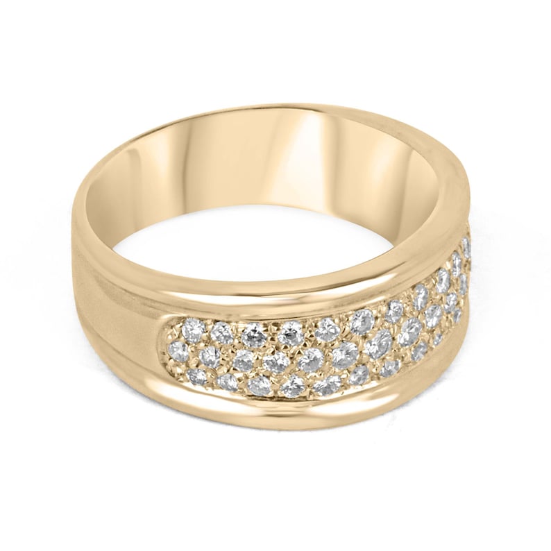 0.50tcw 18K Thick Yellow Gold Unisex Ring