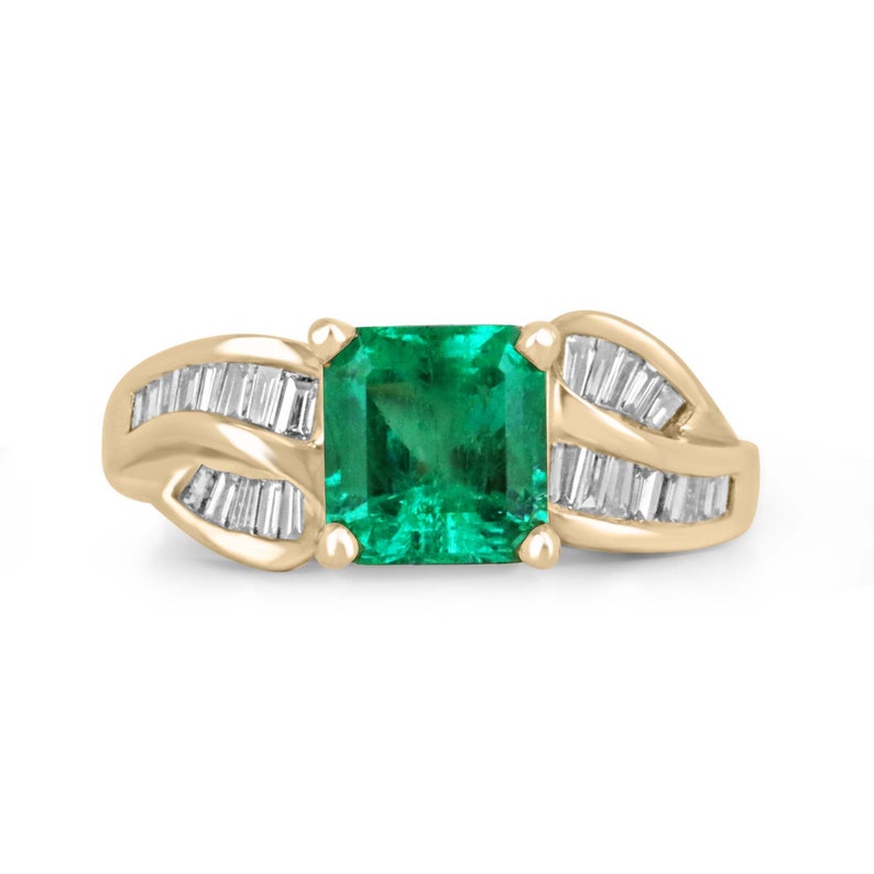 Emerald & Diamond Engagement Ring