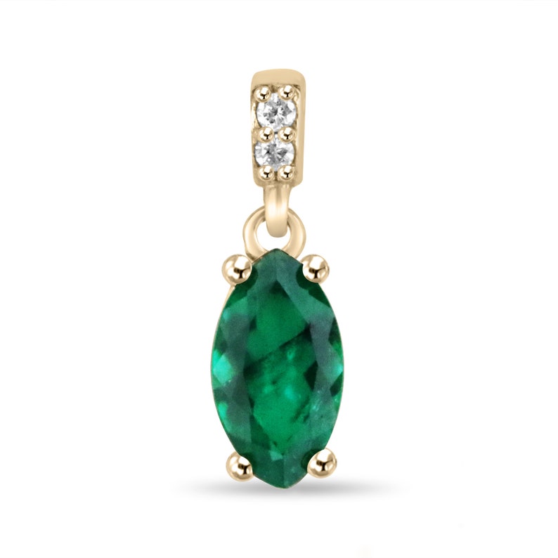 Emerald & Diamond Accent Necklace