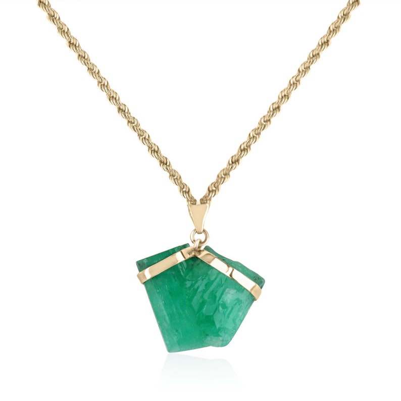 Emerald Terminated Crystal Necklace