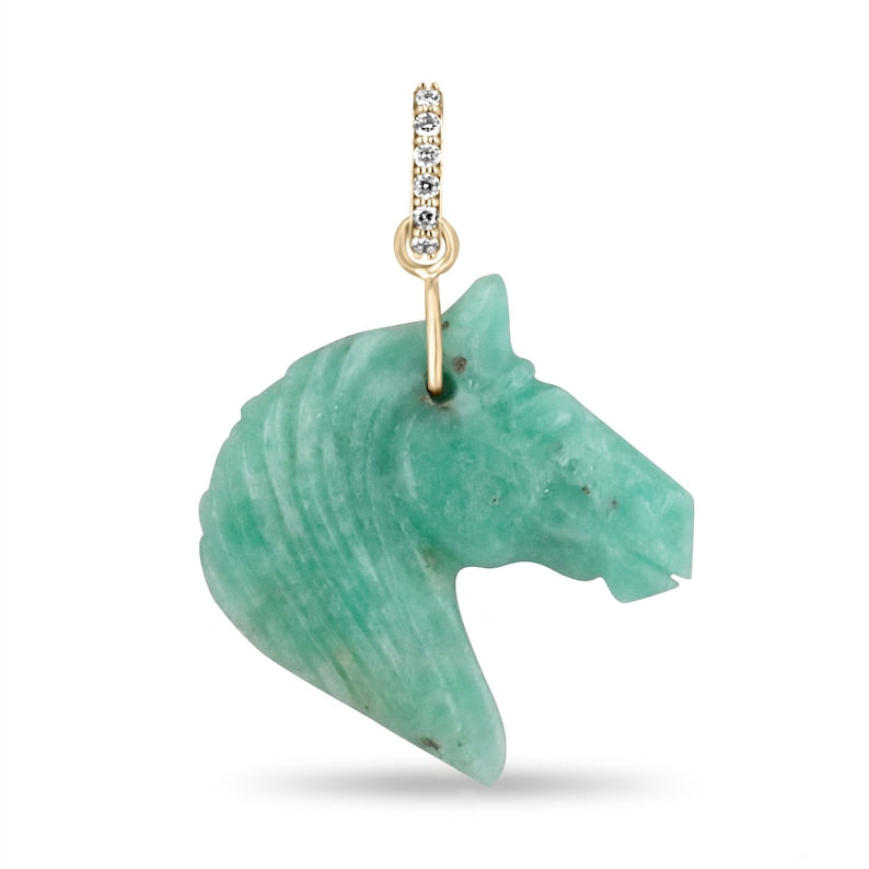 Hand Carved Horse Side Profile Necklace