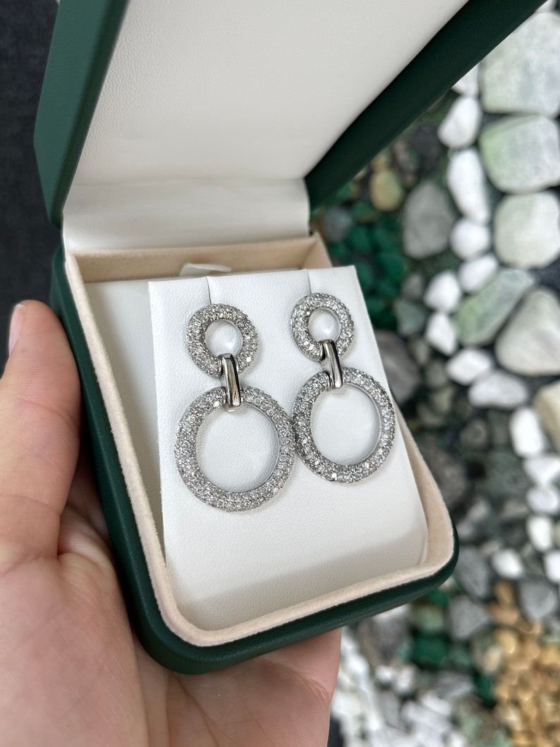 2.94tcw 14K White Gold Earrings