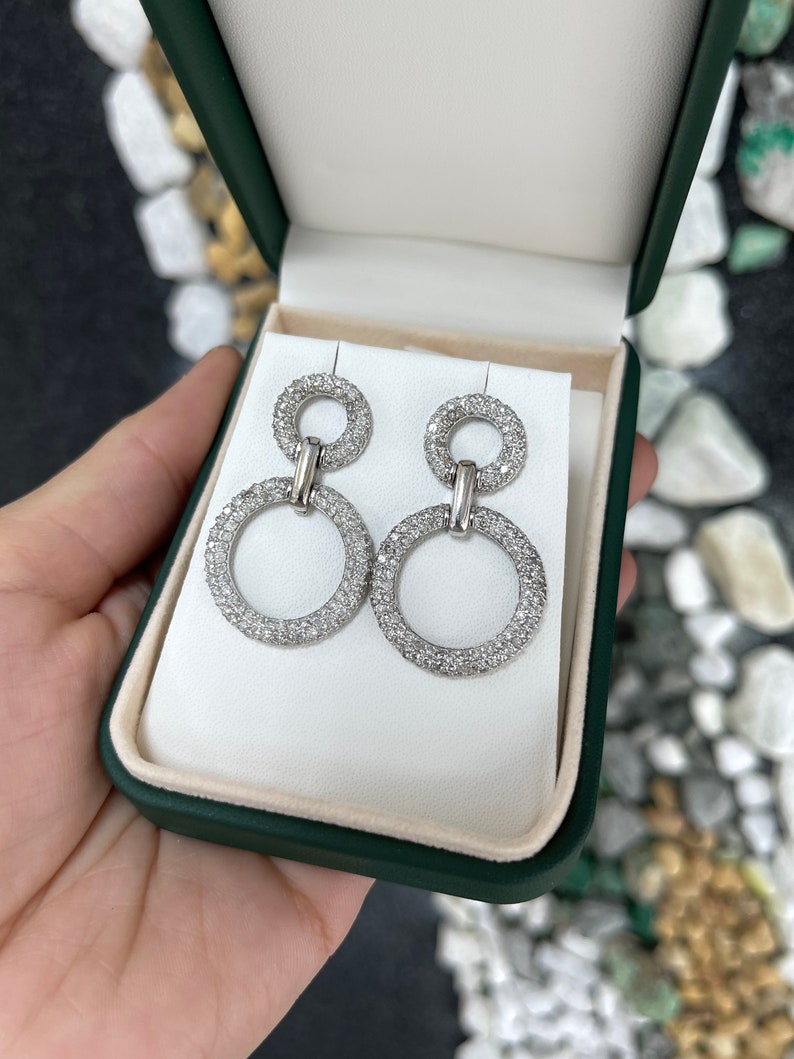 Emerald Diamond Statement Earrings
