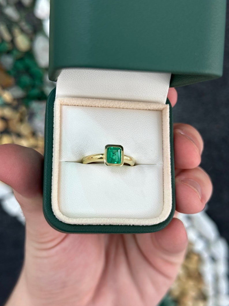 Dainty 14K Gold Engagement Ring with Prong-Set 30ct Emerald - A True Beauty
