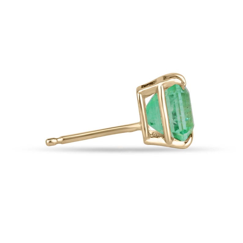 Unisex Emerald Earrings: Rich Green Hue, 18K Setting, 2.21tcw