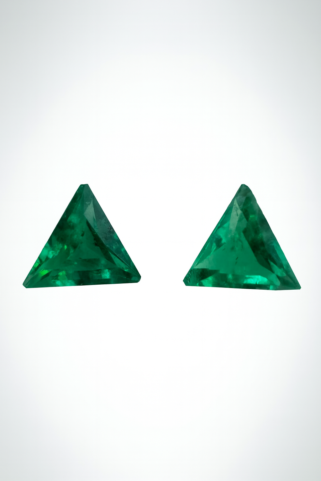 0.51tcw AAA+ Rare Colombian Emerald Trillion Accents- Loose & Ready to Set - JR Colombian Emeralds
