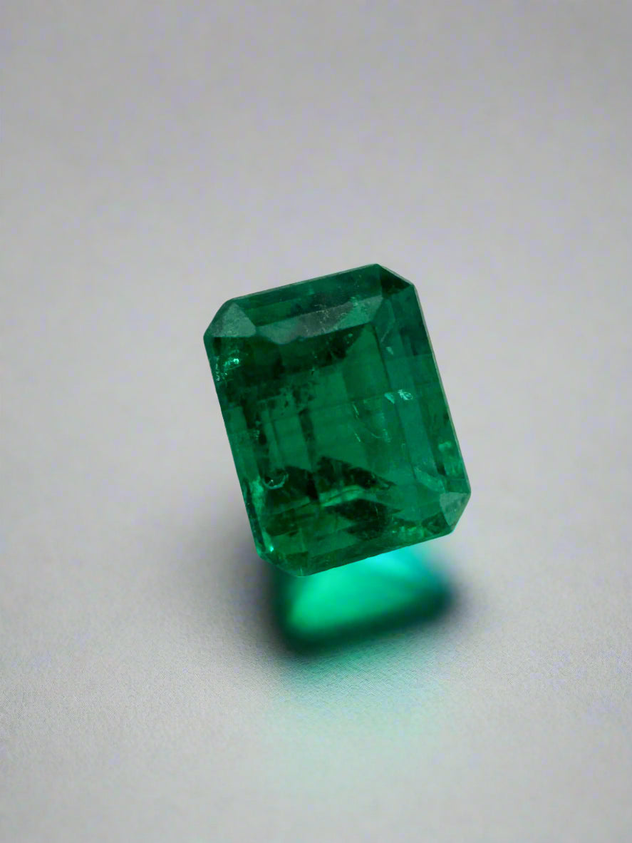 0.62 Carat 5x4 AAA+ Fine Loose Colombian Emerald-Emerald Cut - JR Colombian Emeralds