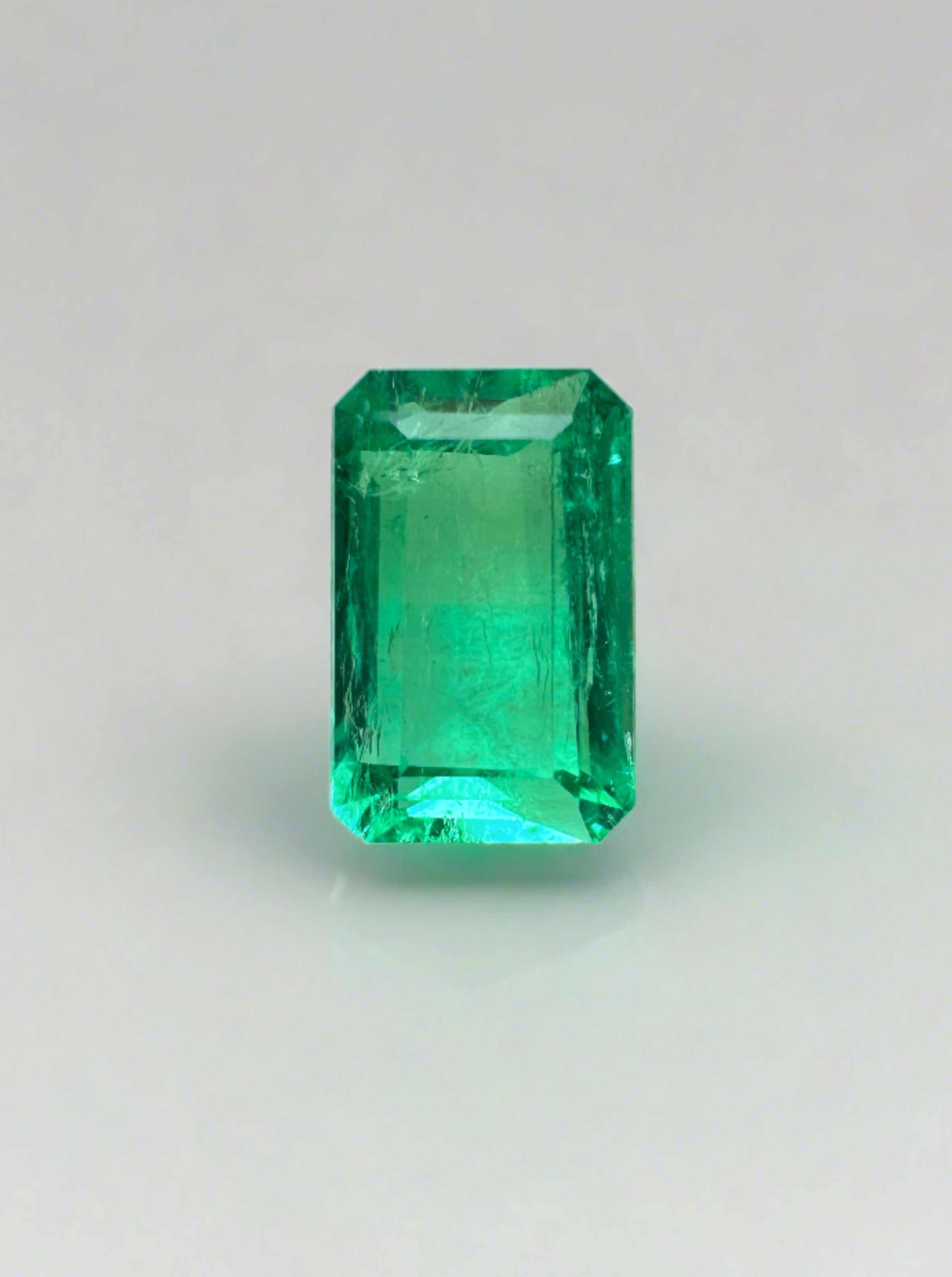 1.50 Carat 8x5 Elongated Muzo Green Natural Loose Colombian