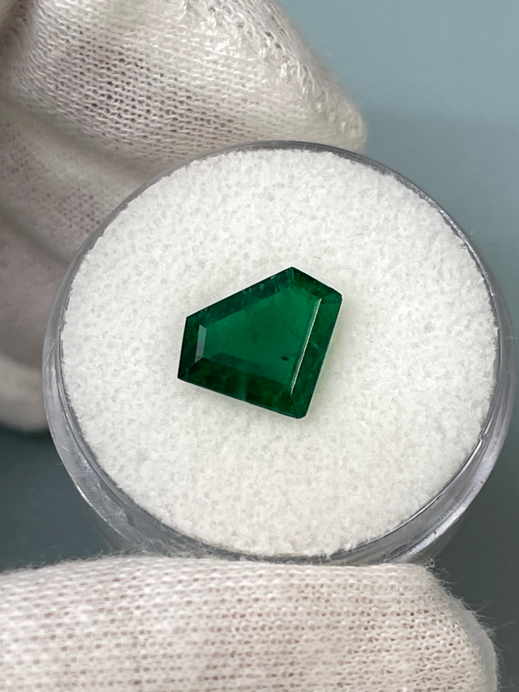 1.68 Carat AAA+ Muzo Fancy Shield Cut Natural Loose Colombian Emerald - JR Colombian Emeralds