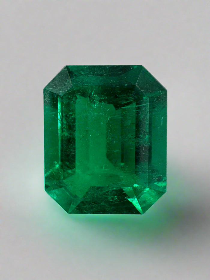 1.98 Carat AAA+ 9x7 Minor Oil Vivid Green Natural Loose Colombian ...