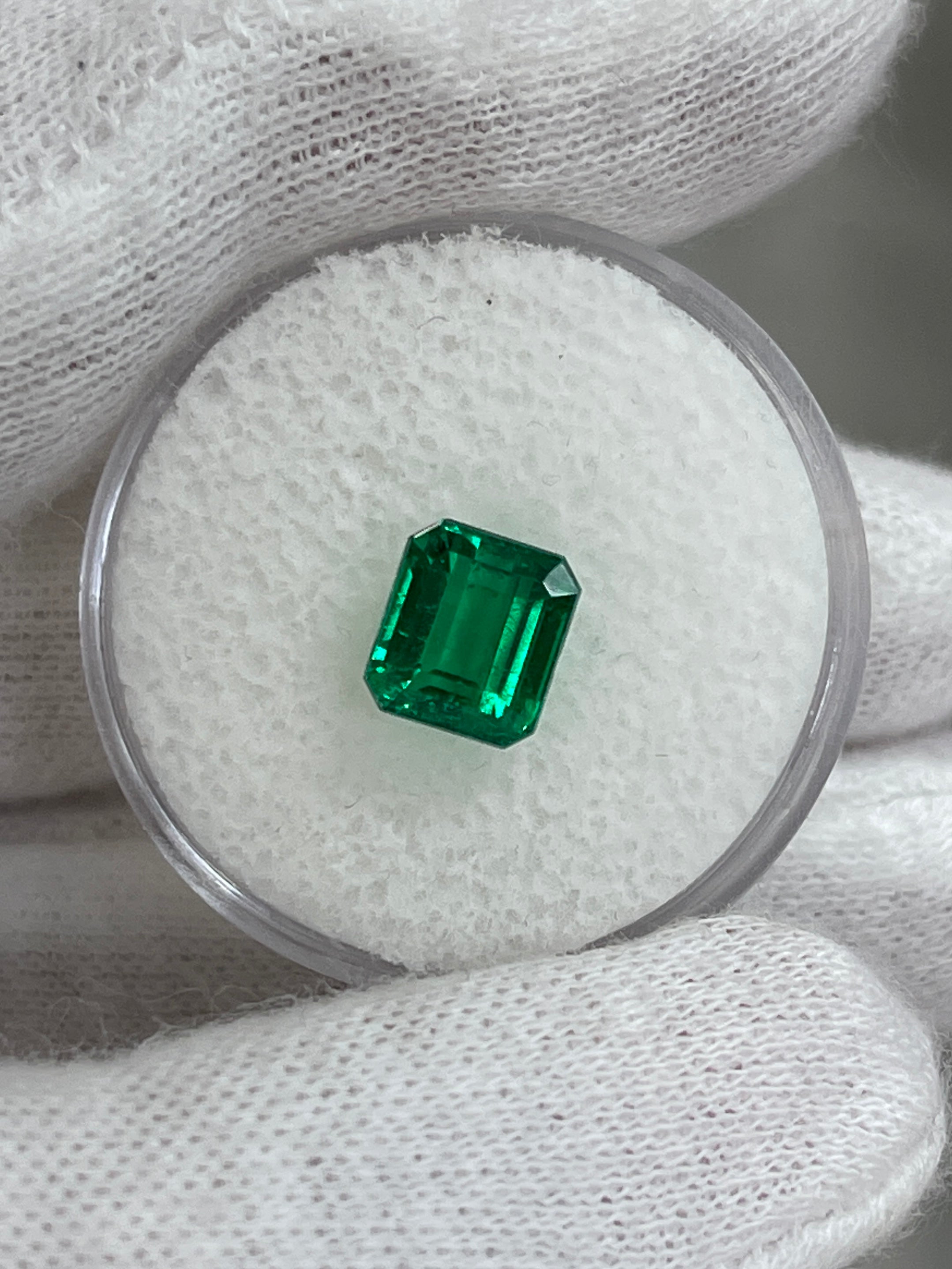 2.05 Carat 7.5x6.5 AAA+ Investment Vivid Natural Loose Colombian Emerald-Emerald Cut - JR Colombian Emeralds