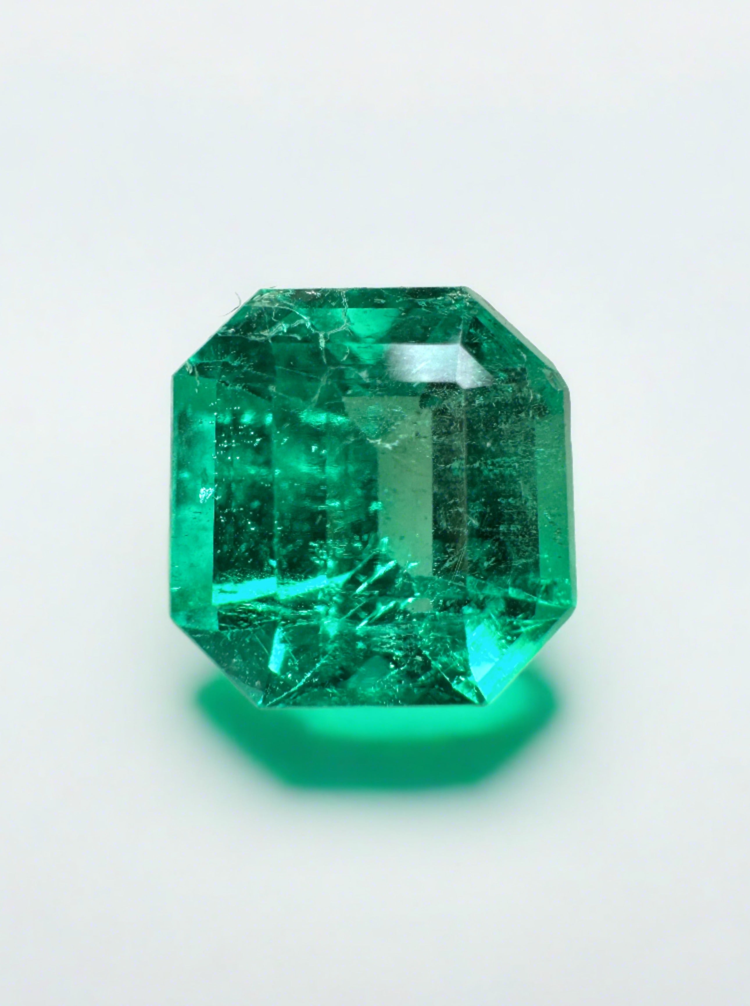2.57 Carat GIA Vivid Bluish Green Natural Loose Colombian Emerald