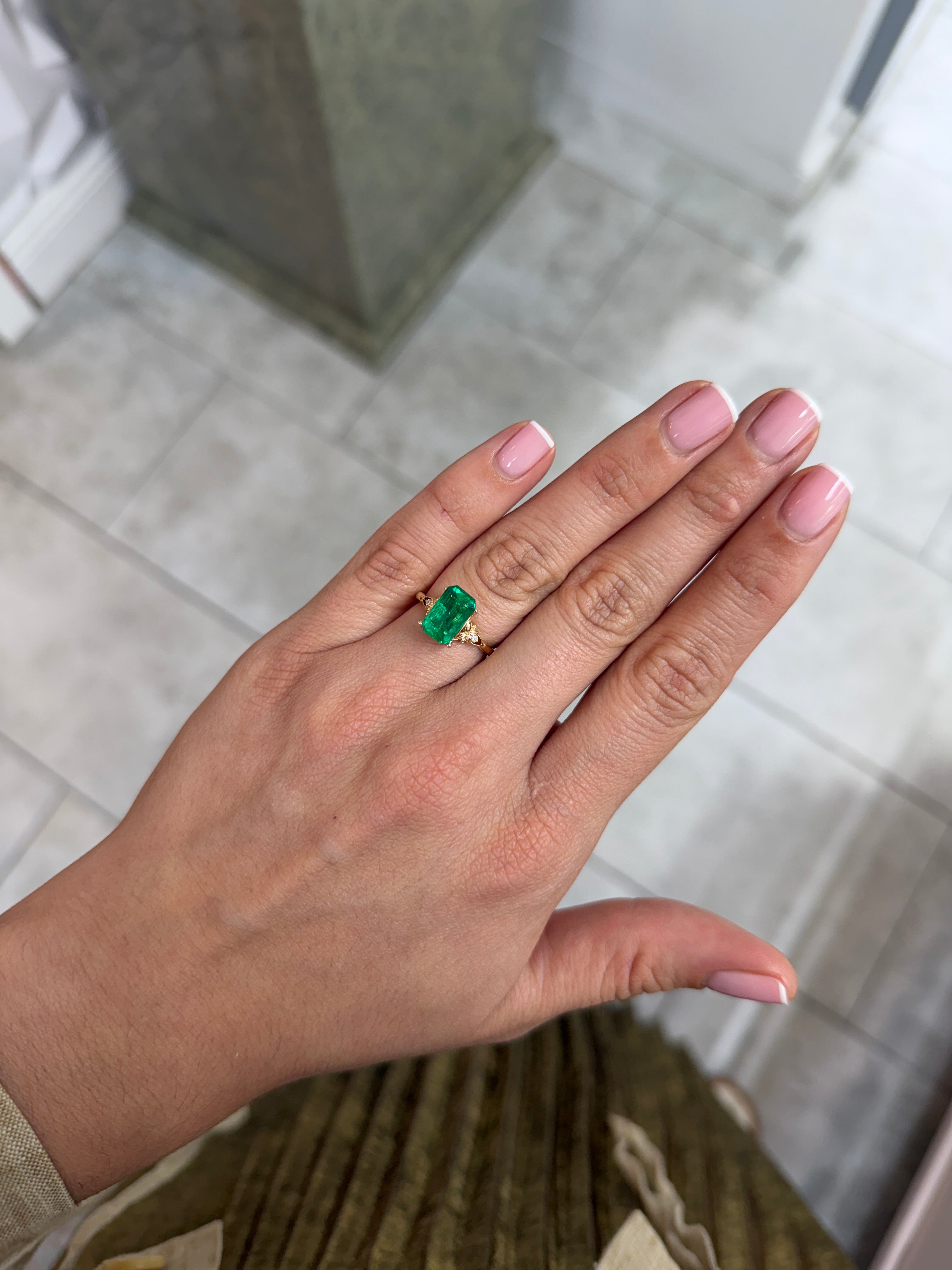 Loose Colombian emeralds, 2.91 carats, 11x7 mm emerald cut, AAA+ GIA grade, minor oil treatment by JR Colombian Emeralds