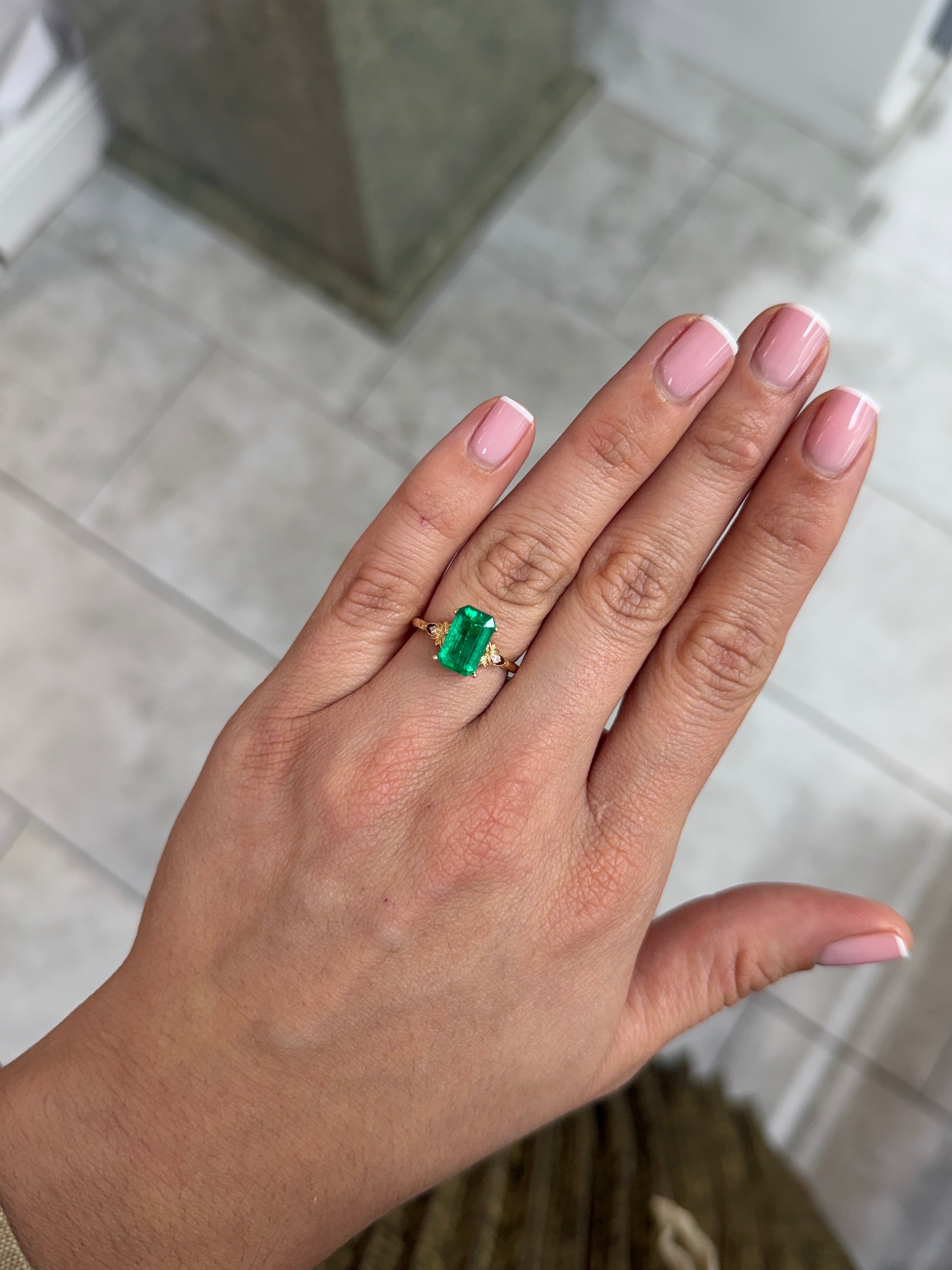 Two 2.91tcw Colombian emeralds, 11x7mm emerald cut, GIA AAA+ minor oil clarity, loose gemstones by JR Colombian Emeralds.