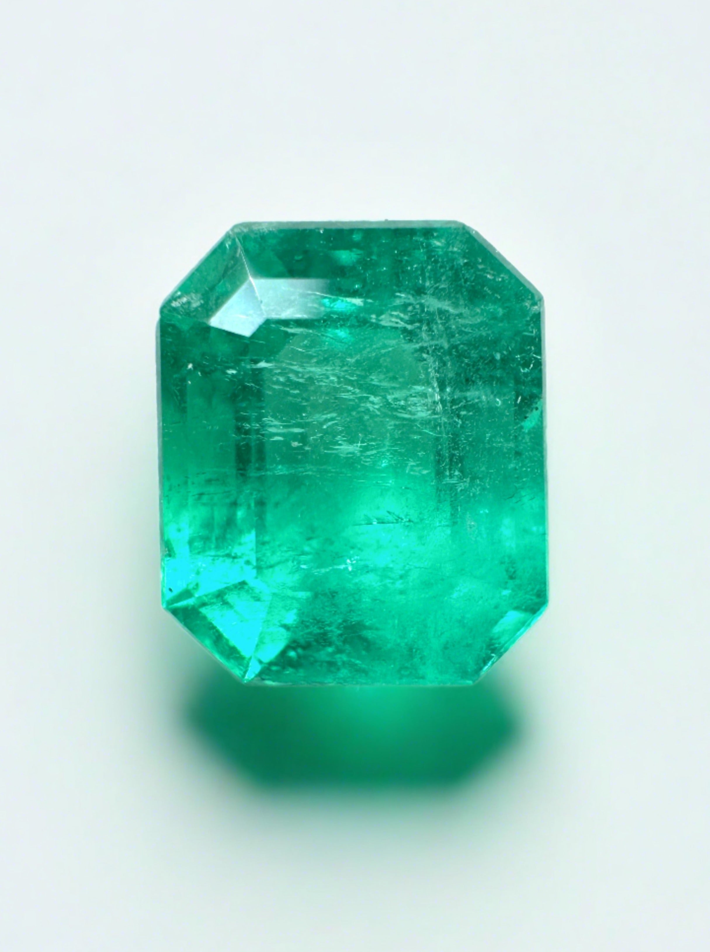 9x8 Colombian Emerald loose gemstone, 2.93 carats, emerald cut, stunning natural green color, from JR Colombian Emeralds