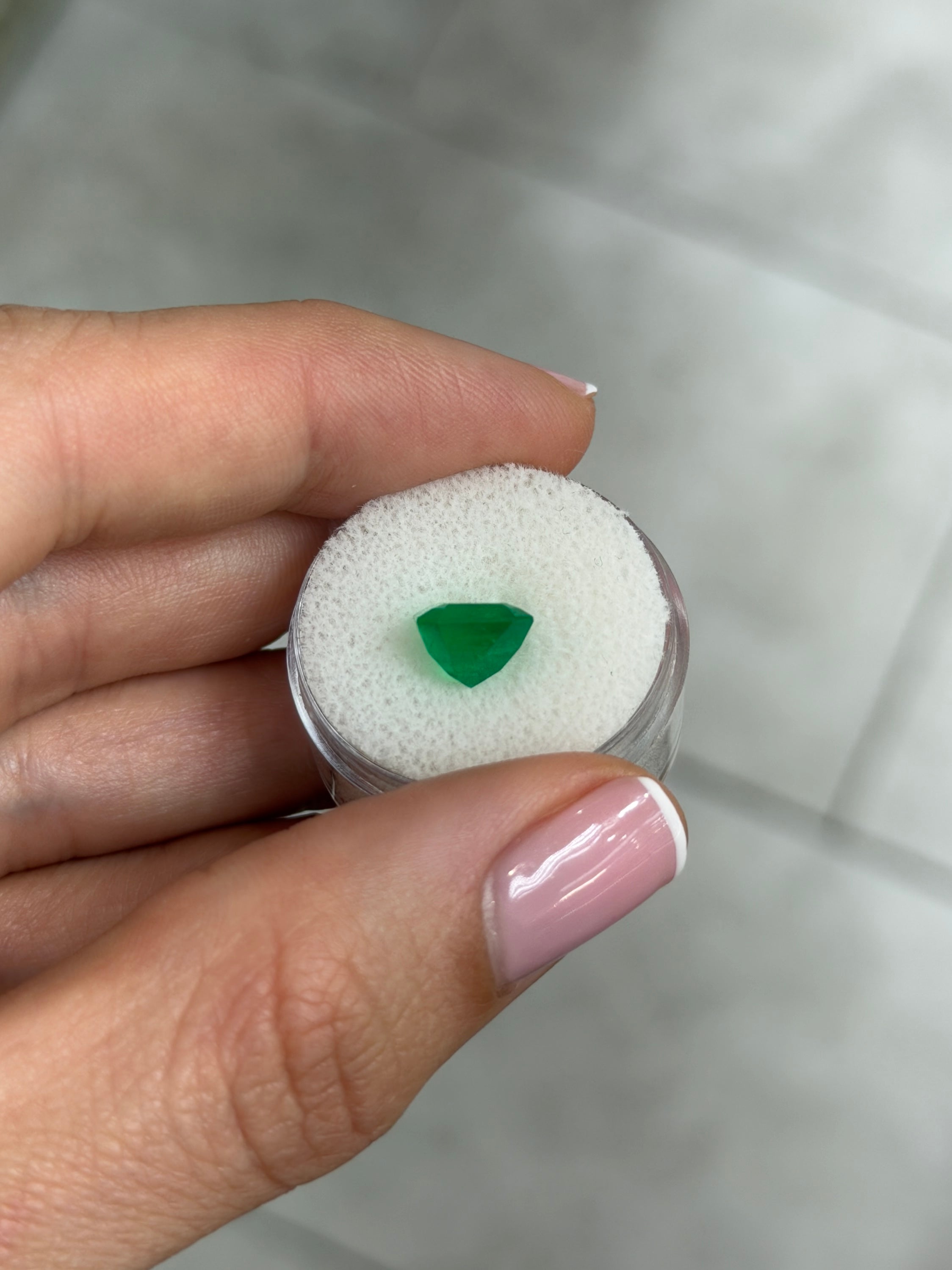 3.01 Carat AAA+ Muzo Green Colombian Emerald loose Asscher cut gemstone from JR Colombian Emeralds, natural and vibrant green.