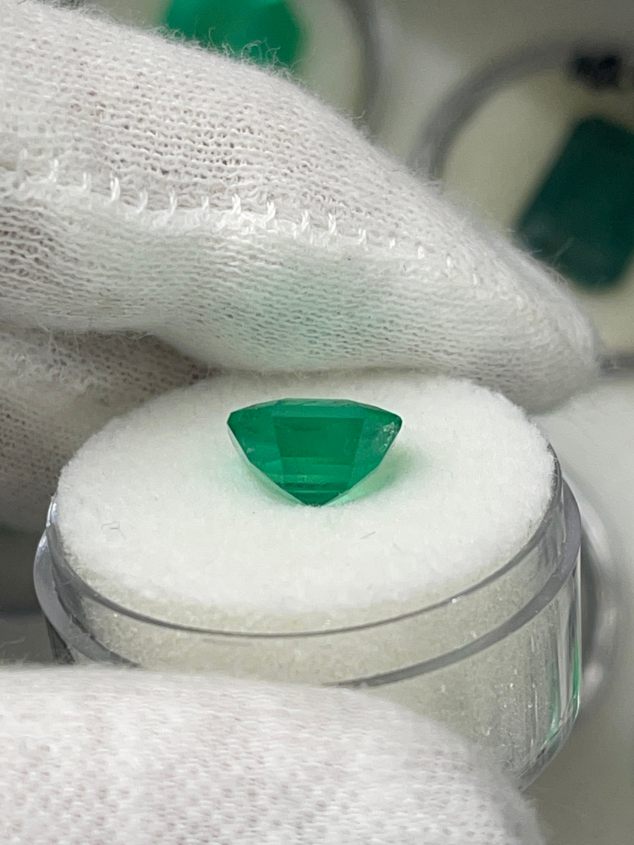 3.21 Carat 9.5x9.5 Octagonal Cut Green Natural Loose Colombian Emerald-Emerald Cut - JR Colombian Emeralds