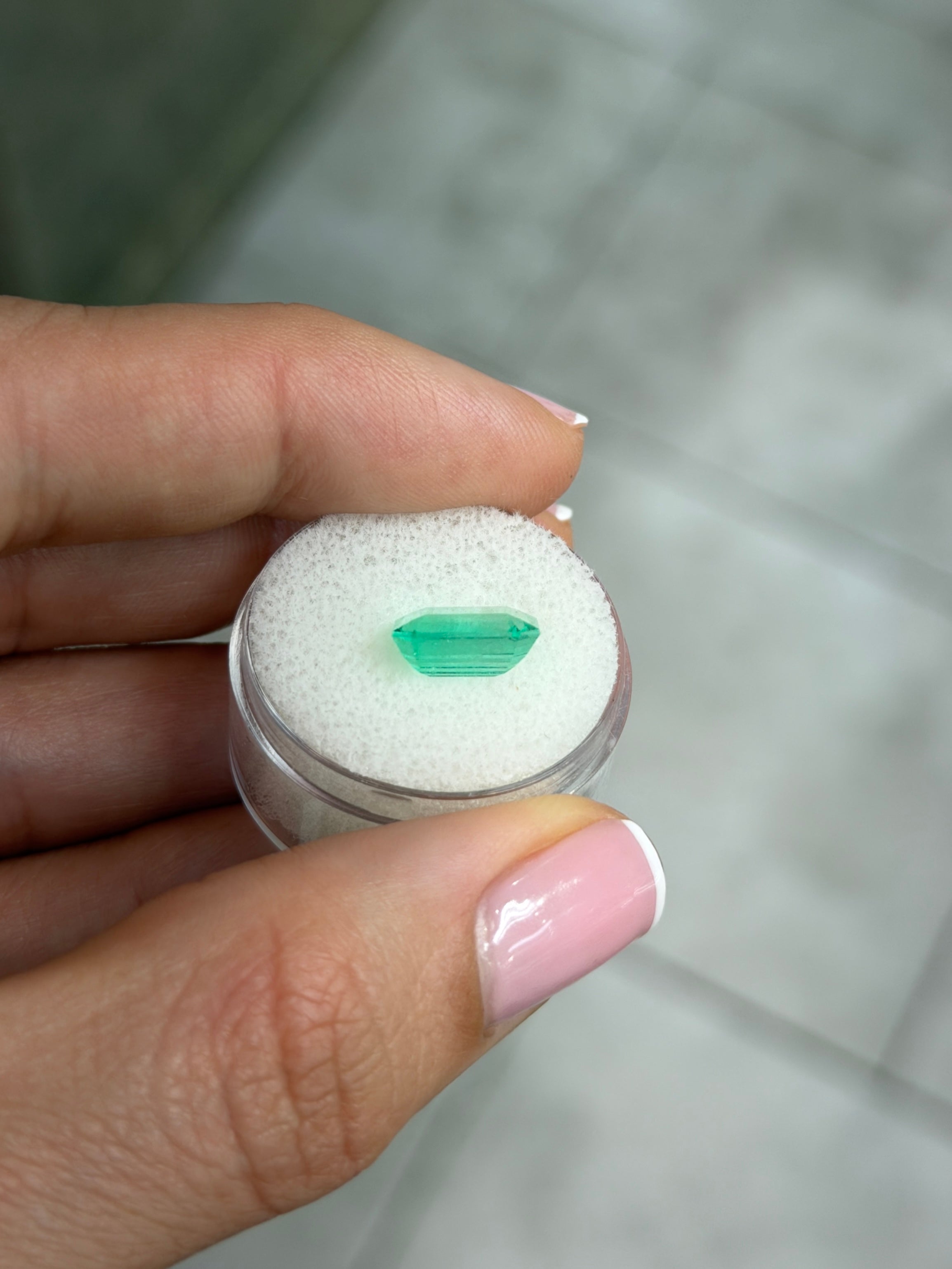 3.54 Carat Crystal Clear Portrait Cut Green Natural Loose Colombian Emerald-Emerald Cut