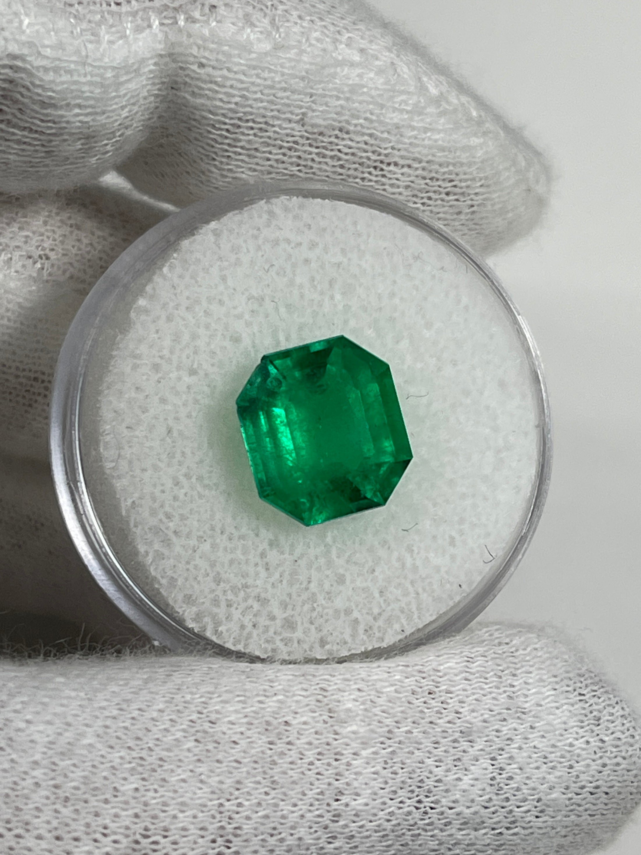 3.56 Carat AAA Vivid Muzo Natural Loose Colombian Emerald-Asscher Cut - JR Colombian Emeralds