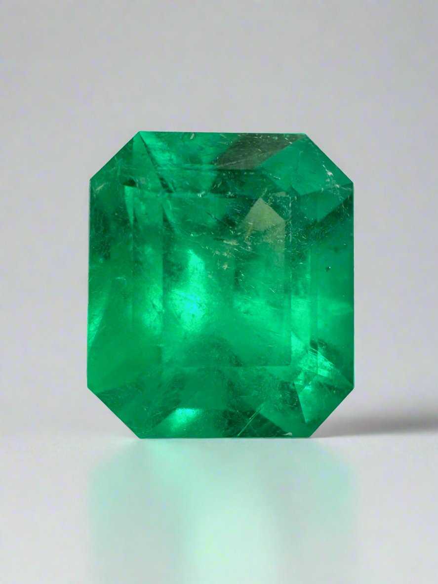 4.12 Carat AAA Vivid Muzo Natural Loose Colombian Emerald-Emerald Cut - JR Colombian Emeralds