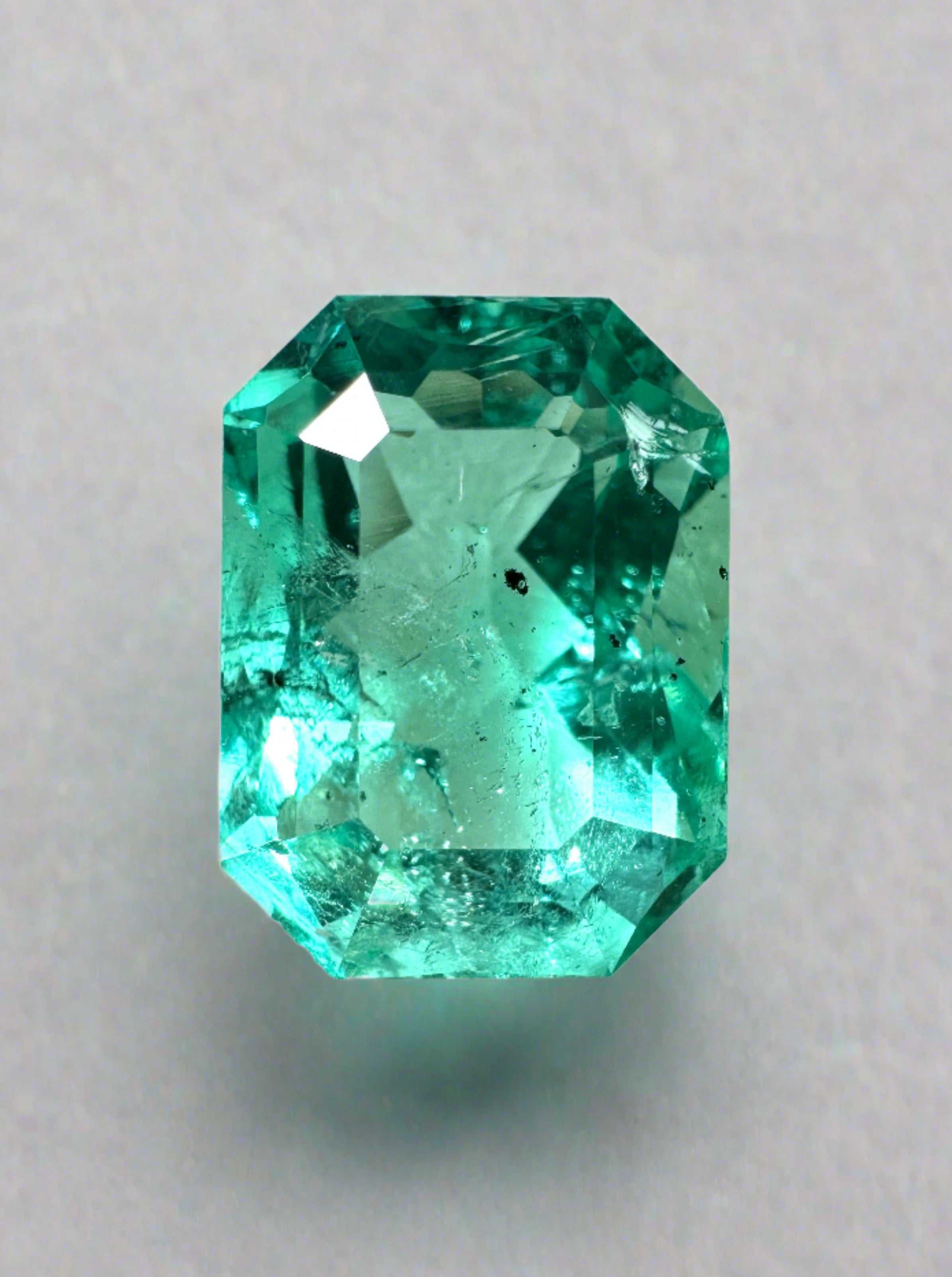 5.15 Carat 12x9 Lustrous Natural Loose Colombian Emerald-Classic Emerald Cut - JR Colombian Emeralds