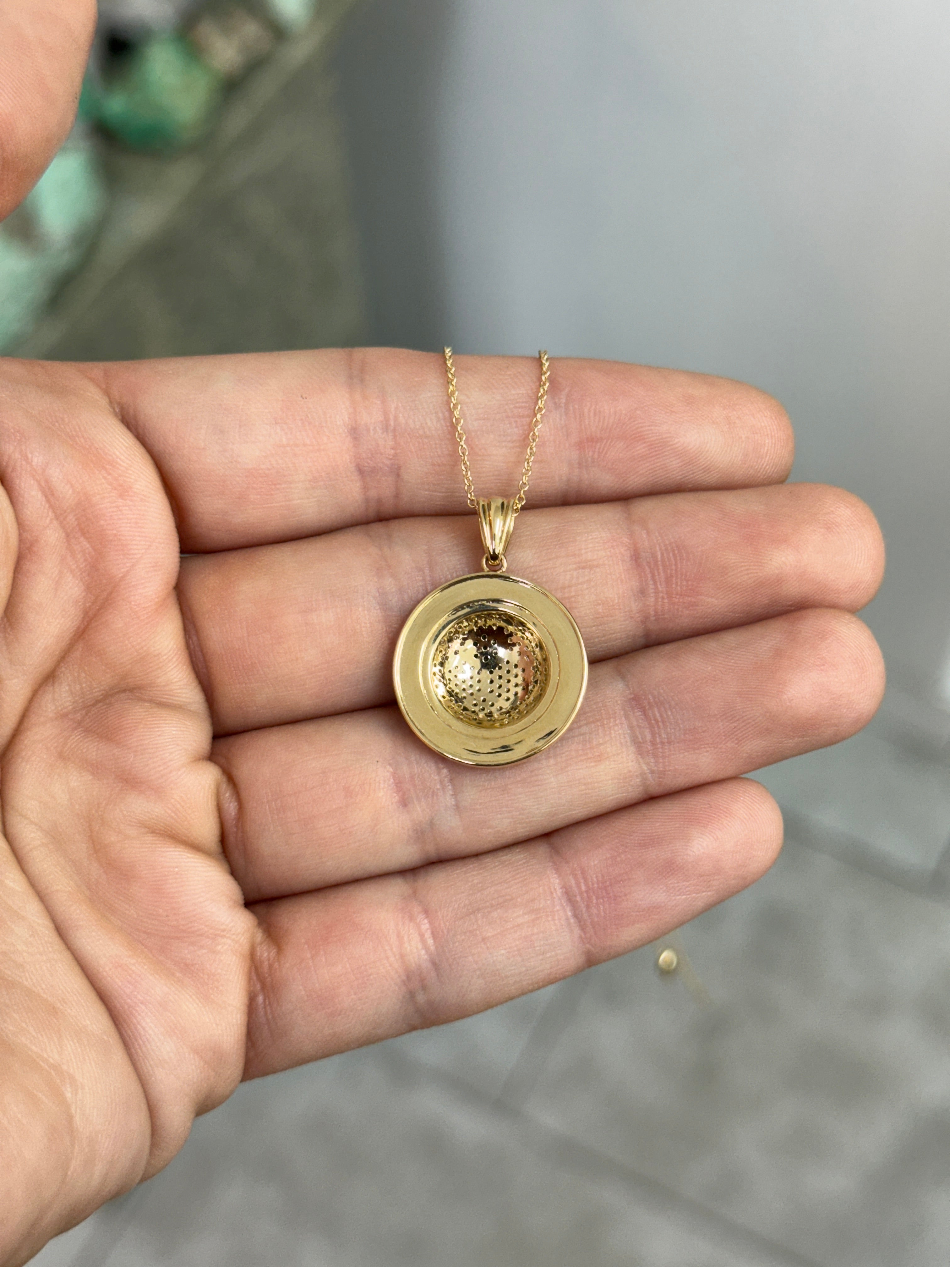 FIFA World Cup 2026 Soccer Ball Pendant in 14K Yellow Gold with Emeralds and Diamonds