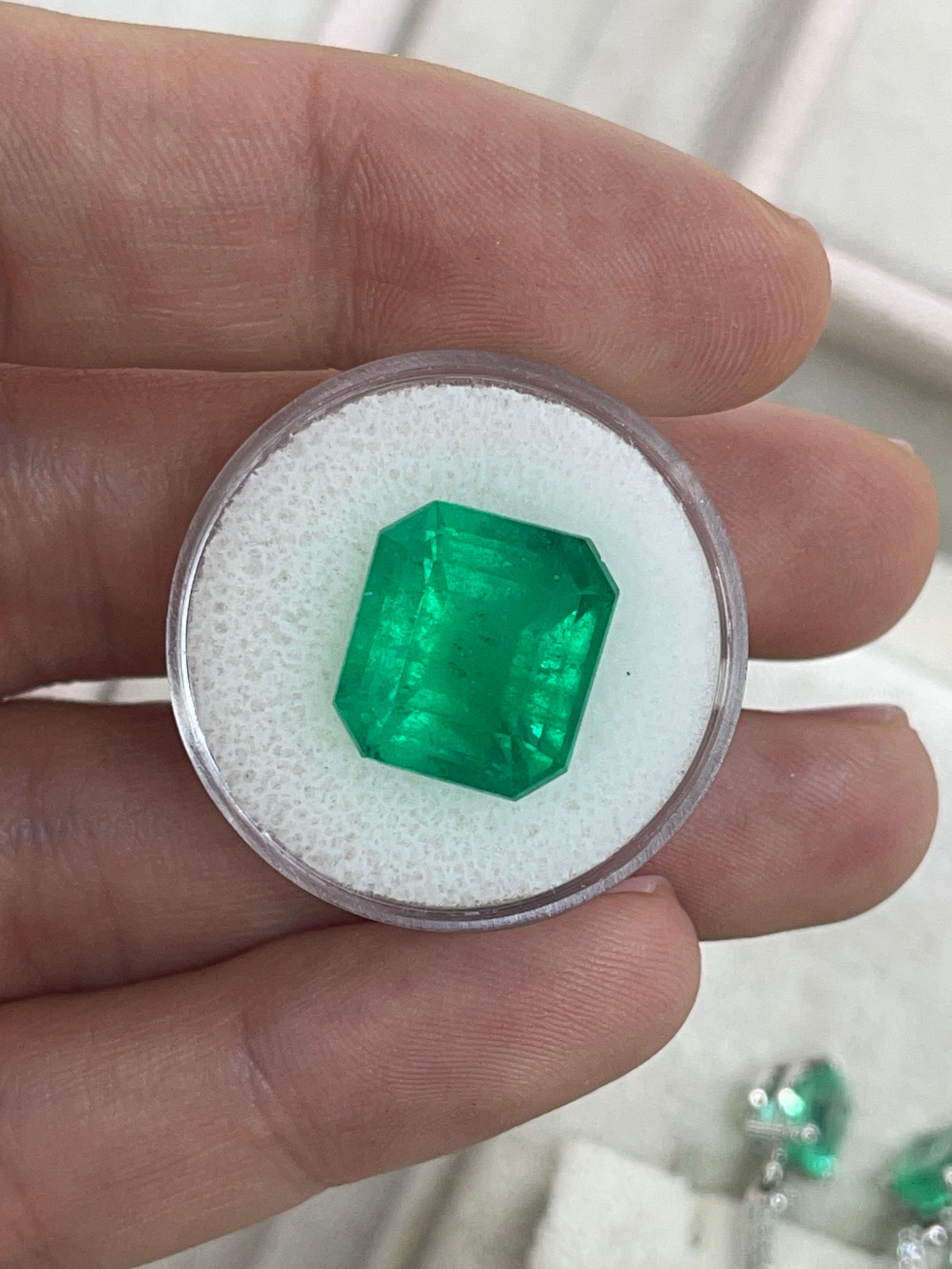 LARGE 10.13 Carat 14x13 Muzo Deep Jungle Natural Loose Colombian Emerald-Emerald Cut - JR Colombian Emeralds