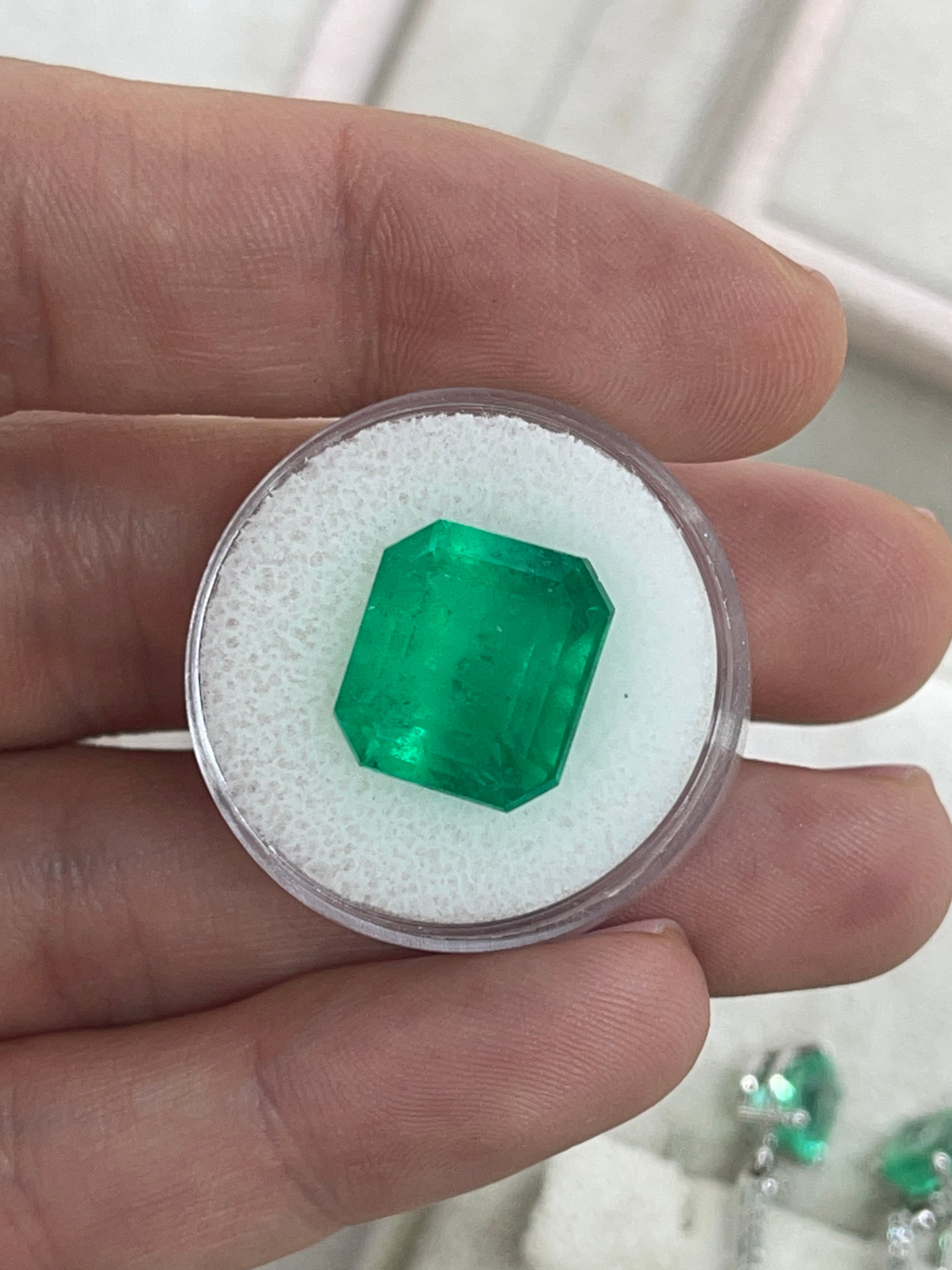 LARGE 10.13 Carat 14x13 Muzo Deep Jungle Natural Loose Colombian Emerald-Emerald Cut - JR Colombian Emeralds