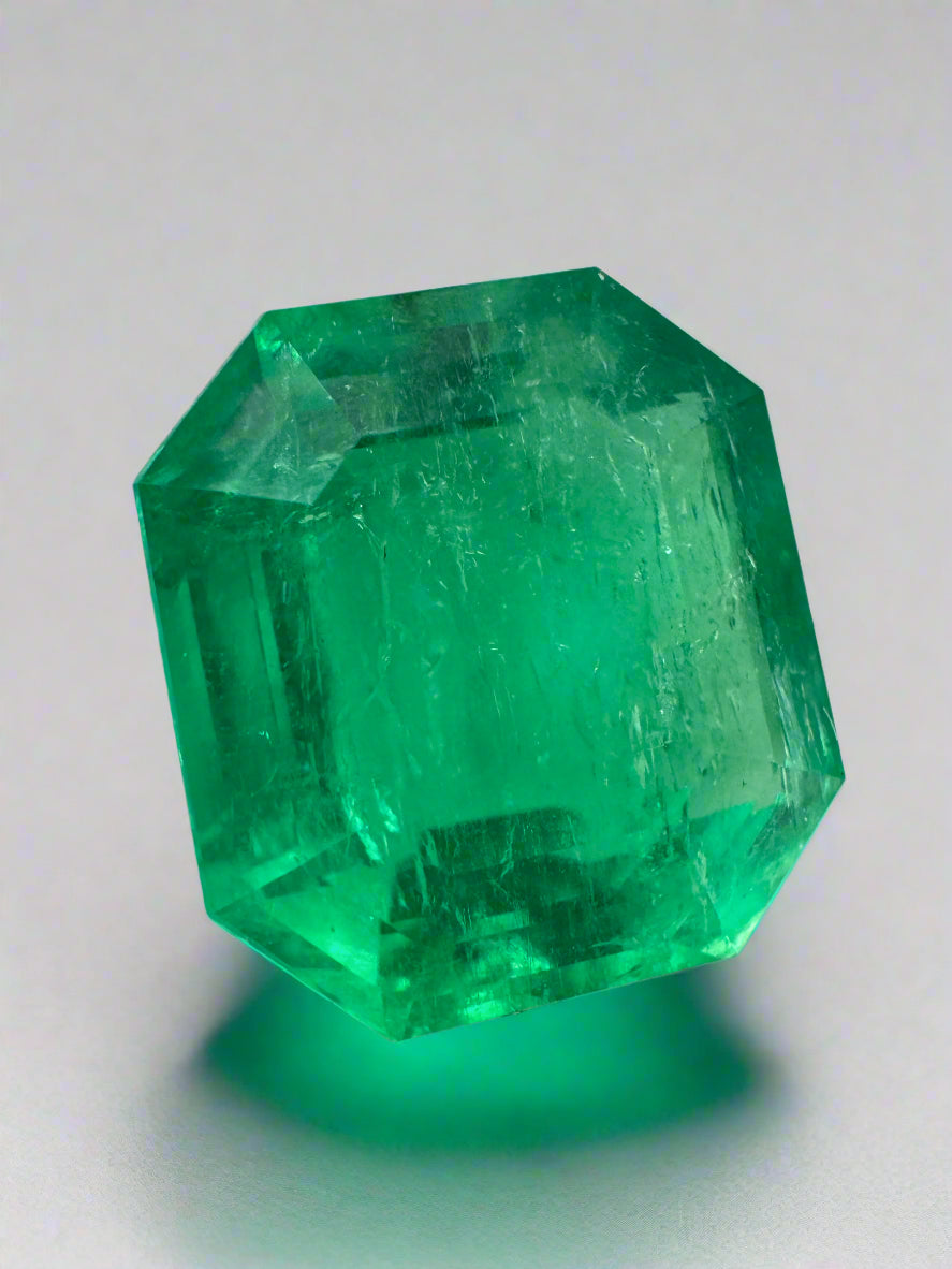 LARGE 10.97 Carat 14.5x13 Muzo Deep Jungle Natural Loose Colombian Emerald-Emerald Cut - JR Colombian Emeralds