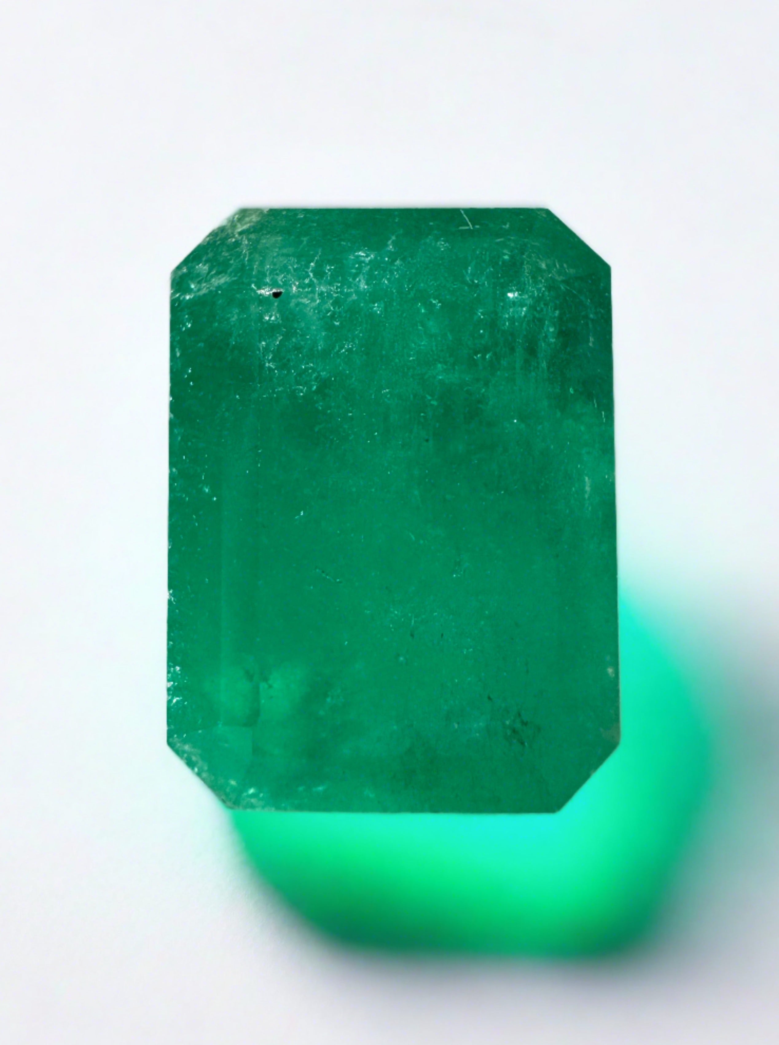 12.13 Carat 15.5x11.5 Fine Natural Loose Colombian Emerald- Emerald Cut - JR Colombian Emeralds