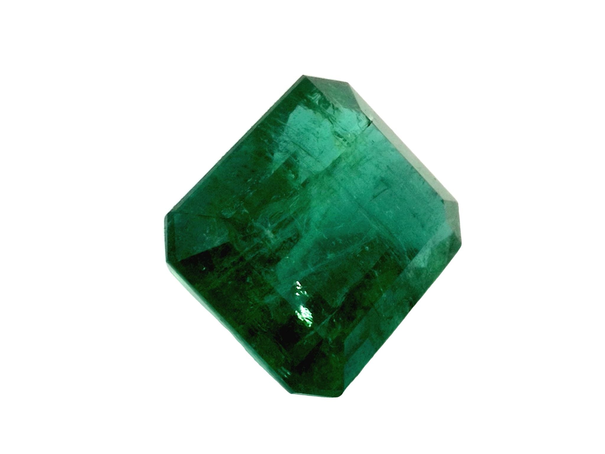 Large 13.78 Carat 16x13 Fine Natural Loose Zambian Emerald