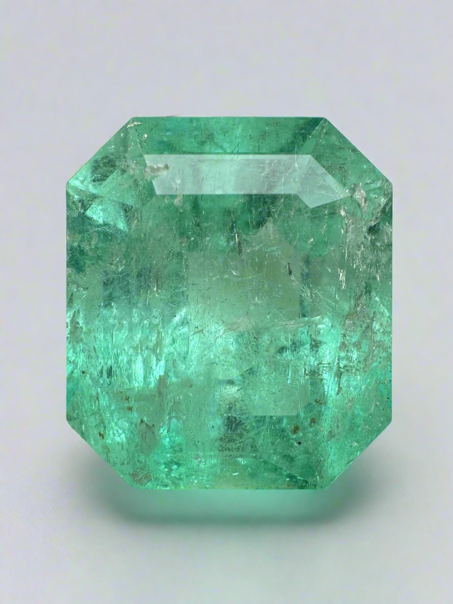 Large 20.44 Carat 18x16 XL Medium Loose Colombian Emerald- Emerald Cut - JR Colombian Emeralds