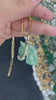 55.84ct 14K Hand Craved Emerald Rough Horse Side Profile With Gold Bridle Pendant