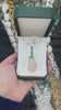 Elegant 0.78ct SS Pear-Cut Emerald and Quartz Baroque Necklace in Green