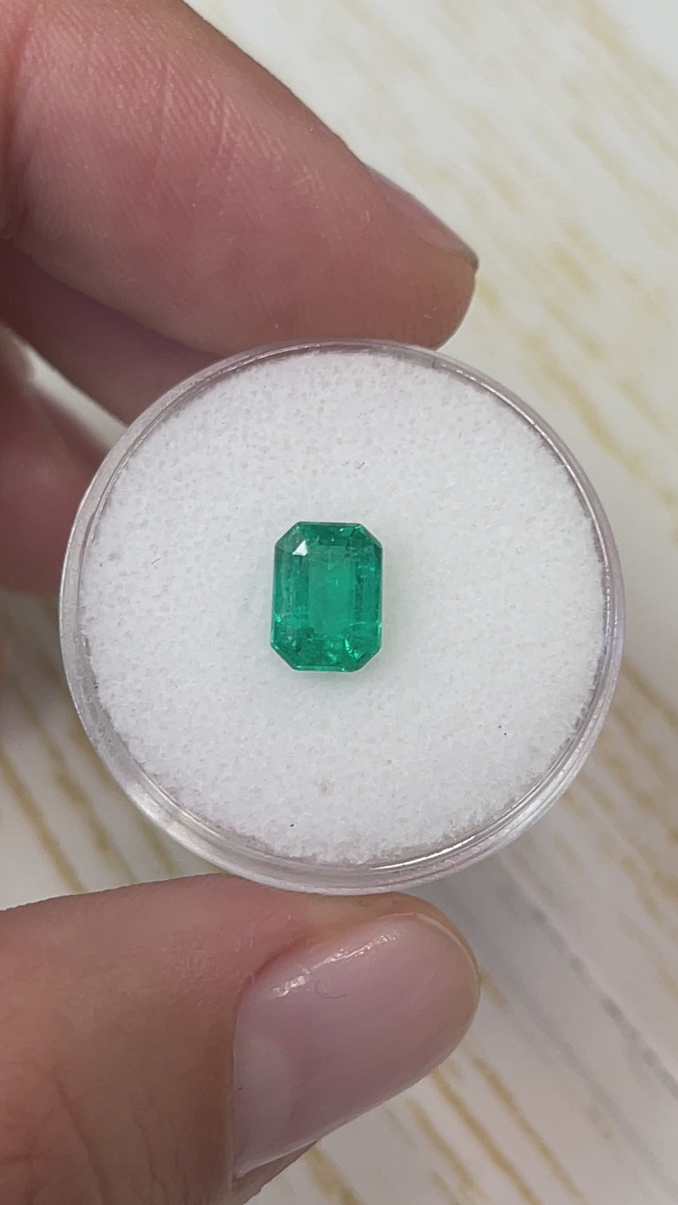 1.31 Carat 8x6 Fine Loose Colombian Emerald-Emerald Cut