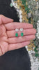 3.20tcw 14K Natural Rich Medium Green Emerald & Diamond Heart Cluster Dangle Earrings