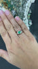 0.90ct SS Vivid Medium Green Emerald Pinky Men's Ring