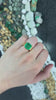 5.16ct 18K Men's 4 Prong Vivid Apple Muzo Green Emerald Solitaire Pinky 7.5mm Unisex Band Ring