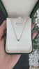 0.12ct 14K Dainty 16" Cable Chain Petite Baguette Cut Solitaire Necklace