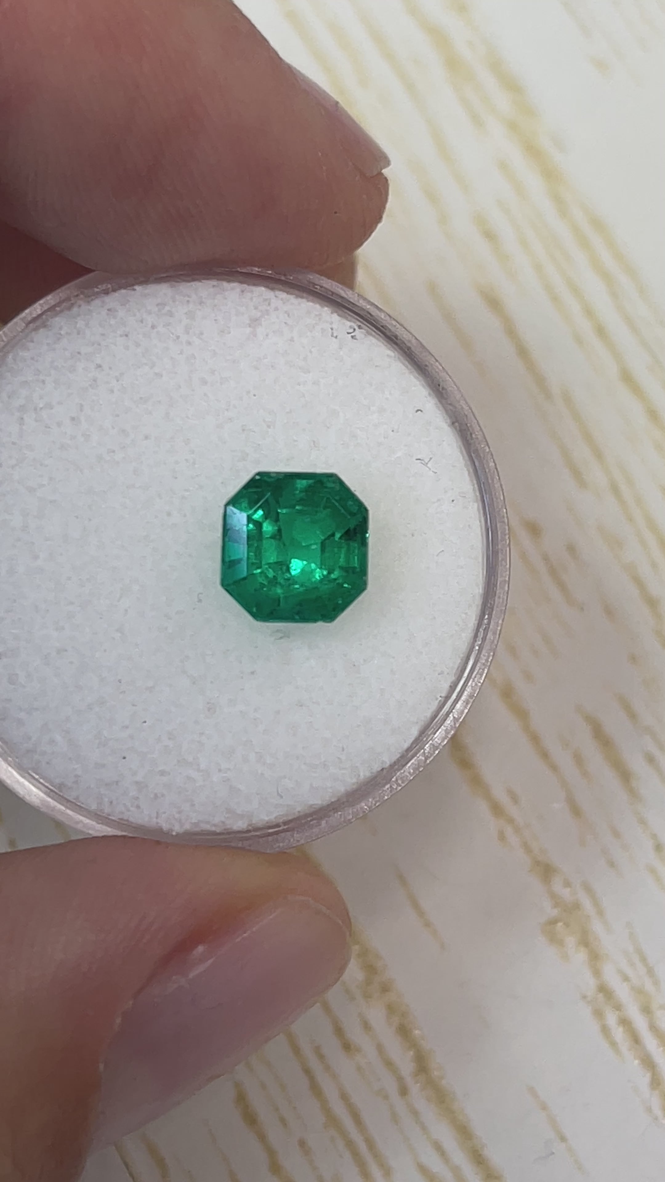 1.78 Carat 7x7 AAA+ Captivating Natural Loose Colombian Emerald-Asscher Cut